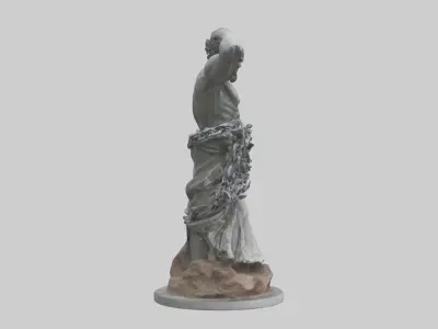 Chains of Oppression Broken statue model Low-poly 3D model