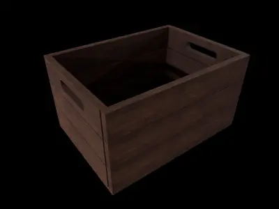 Wooden Case - Game Ready - Low-poly 3D model
