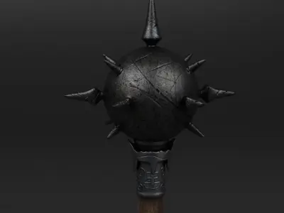 Game ready Mace - medieval weapon Low-poly 3D model