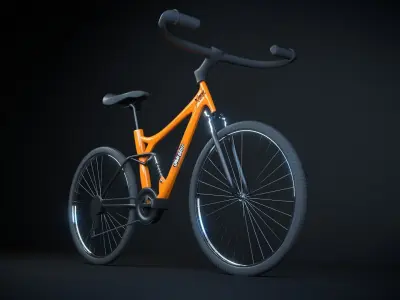 Bicycle orange 3D model purchase