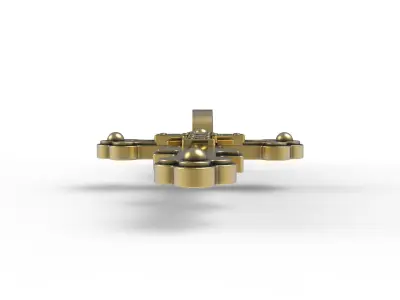 Antique Enamel and Diamond Cross Pendant 3D print model