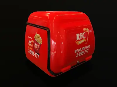 Food Delivery Box - Game Ready Low-poly 3D model