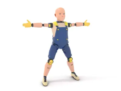 Dapper Crash Test Dummy model pack Low-poly 3D model