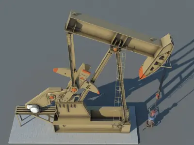 Oil PumpJack 3D model by 3DModelWarehouse