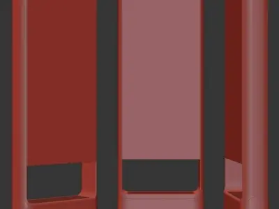 JCDecaux Advertising Totem Low-poly 3D model