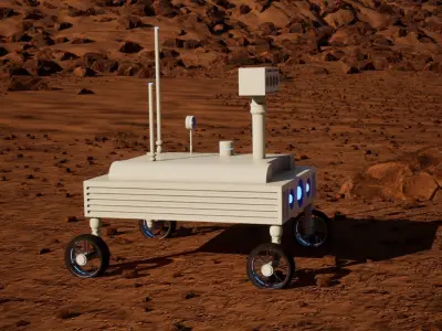 Sci-Fi Rovers Low-poly 3D model