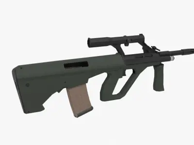 Steyr aug Low-poly Low-poly 3D model