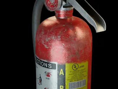 FireExtinguisher LowPoly GameReady fire extinguisher Low-poly 3D model