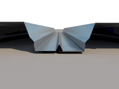 Metal Floor Decking Low-poly 3D model