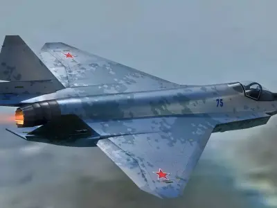 SU 75 Checkmate with cockpit-Rigged-High resolution textures Low-poly 3D model