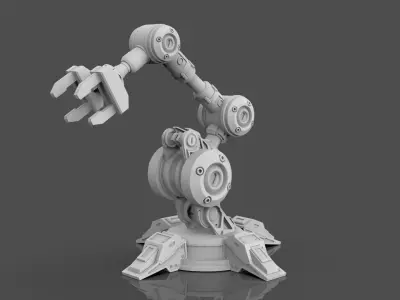 Industrial Robot Arm - 5-Untextured  3D model