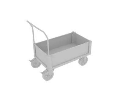  Low Sided Box Cart 3D model