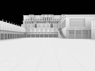 Old SHRINE medieval  Free low-poly 3D model