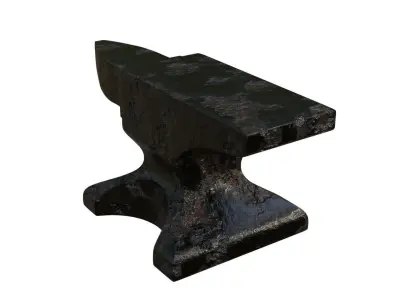 Rusty anvil old realictic 3D model