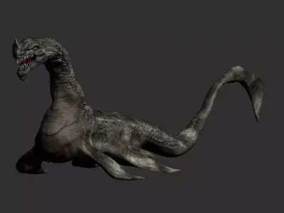 Leviathan Monster Low-poly 3D model