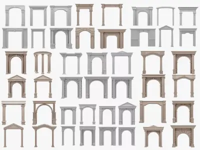 Arched facade columns doorway pilaster Pack