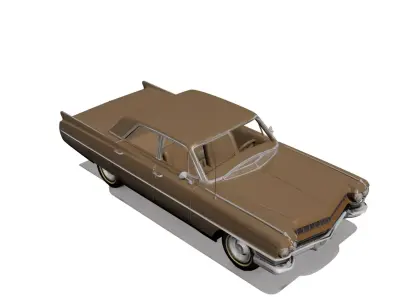 1960s Cadillac Sedan DeVille Classic American Luxury Sedan 3D model