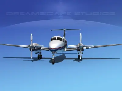 Beechcraft 350 Super King Air V04 3D model