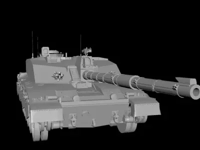 Chanllenger II Tanks Low-poly 3D model