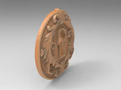Baroque Round Keyhole 3D print model