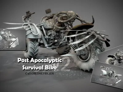 Post Apocalyptic Survival Bike v2 3D model