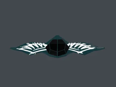 Spaceship philadelphia eagles logo Low-poly 3D model