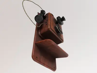 1930s Telephone Low-poly 3D model