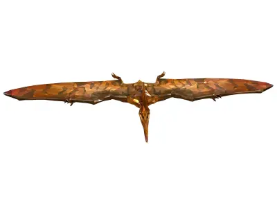 Dinosaur Pteranodon LowPoly Art Polyart Low-poly 3D model