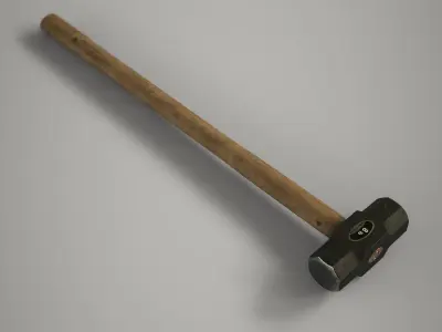 Sledge Hammer Low-poly 3D model order