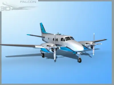 Falcon3D E90 King Air F08 3D model