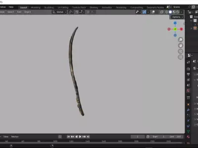 Big Bird Feather Low-poly 3D model