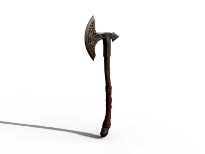 Axe - Battleaxe Low-poly 3D model