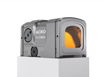 ACRO P-2 3 5 MOA - Red Dot Reflex Sight Low-poly 3D model