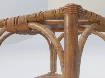handmade weaved chair 3D model
