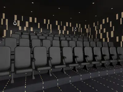 Modern Cinema Hall 06 Low-poly 3D model
