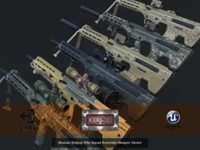 Support Weapon Collection 3D Model Pack