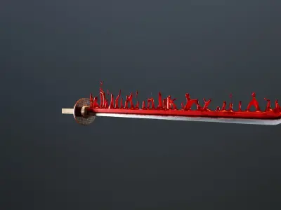 Sword stylized  Low-poly 3D model purchase