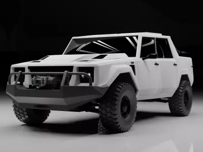 off road suv 4x4  Low-poly 3D model