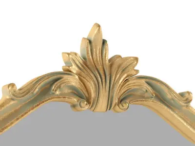 19th Century French Rococo Louis XV Style Giltwood Mirror 3D model