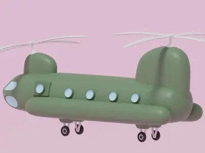 US Army Transport Helicopter CH-47 Chinook 3D model