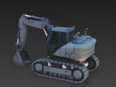Night-Stalker Tactical Stealth Excavator 3D Model Low-poly 3D model