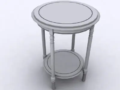 Antique Round Yew Table 3D model
