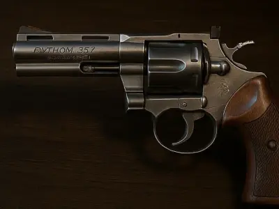 colt python 357 Magnum gun 3D model