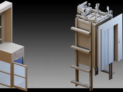 30 Elevators and Escalators- High detail 3d models 3D model