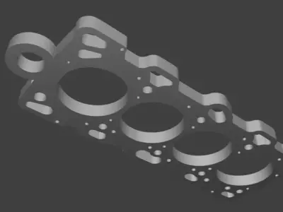 4G63 Engine Gasket Keychain - 3D Model for 3D Printing 3D print model