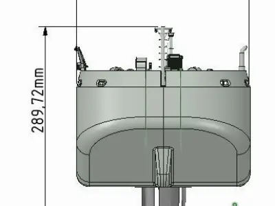Detachable icebreaking bow Self propelled for Tug Boat 50 3D print model