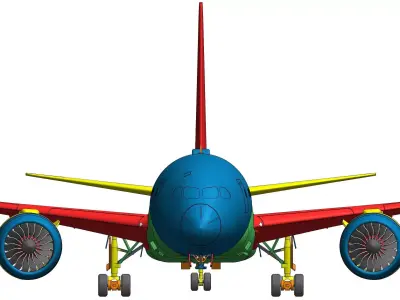 141211-8 Model kit Boeing 787-8 GEnx Down 3D print model
