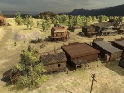 Western Buildings Collection 3D Model Pack