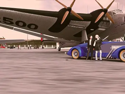 G-38 German airliner Free 3D model