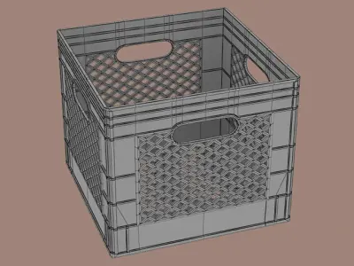 Plastic Milk Crate 3D model